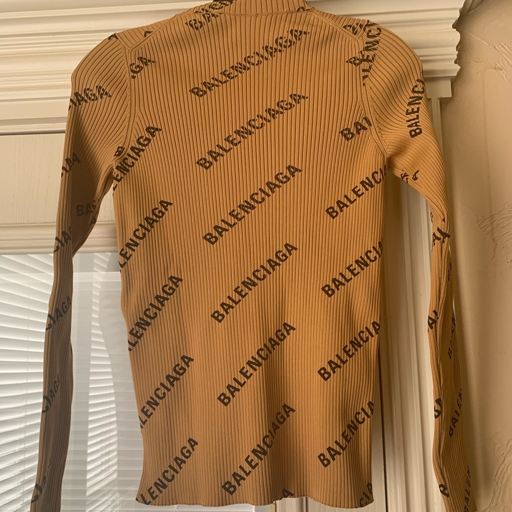 SOLD! AUTHENTIC BALENCIAGA All Over Logo Rib Knit - Picture 2 of 7